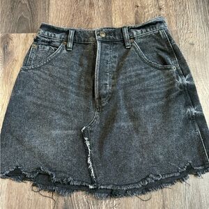 Free people black denim skirt sz 26.
